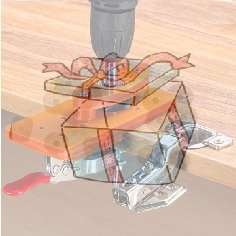 Woodworking Hinge Hole Open Locator Hinge Jig Hole Puncher Drilling Positioning Guide Locator For Door,Cabinet,Wardrobe,Cupboard