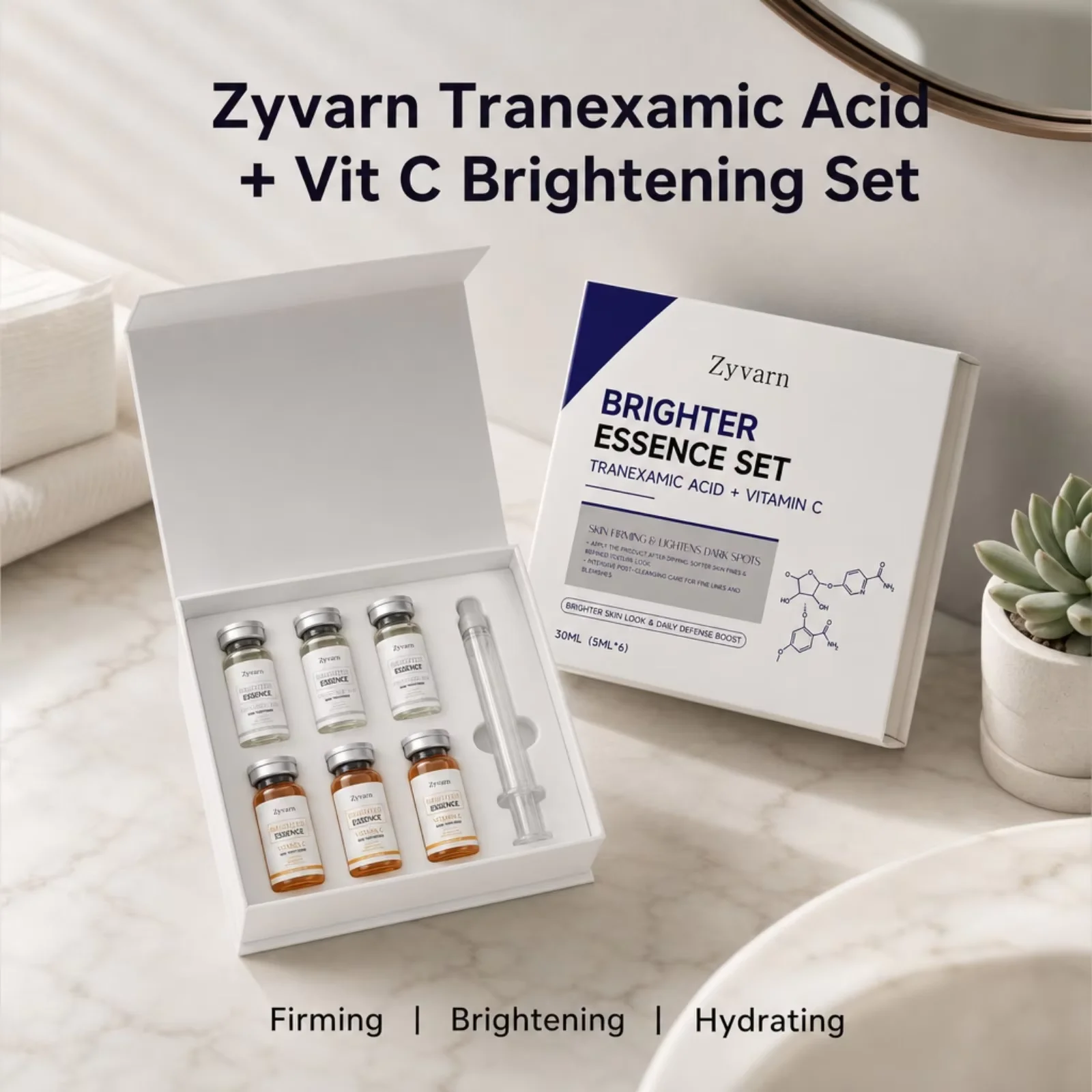 VC Brighter Essence Set For Face Deep Moisturizing Skin Barrier Repair Even Skin Tone Gentle Anti-Oxidant Skin Care Serum 1 Set