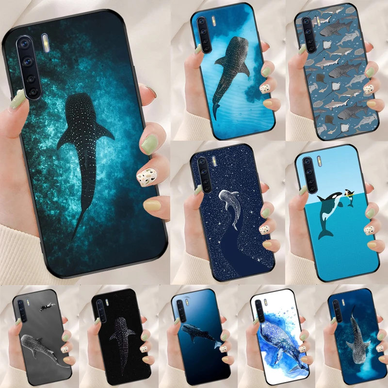 Whale Sharks Fish Case For OPPO A96 A76 A77 A78 A74 A94 A5 A9 A31 A53 A52 A72 A91 A93 A15 A16 A17 A57s A54s