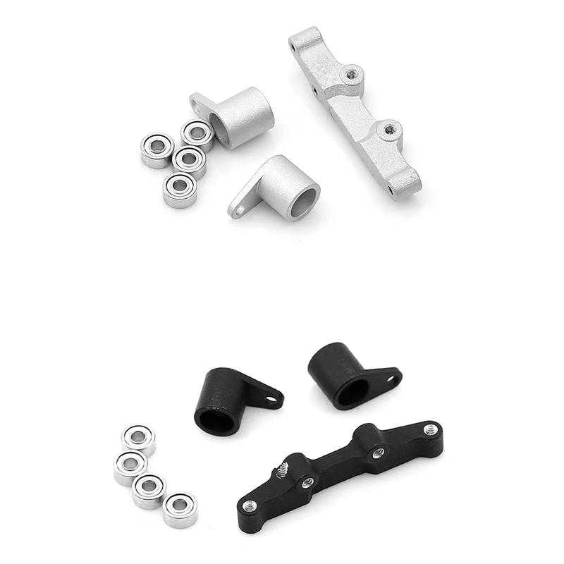 RC Car Upgrade Steering Combination Kit For LOSI 1/24 Micro-B RC Car Upgrade Accessories Silver