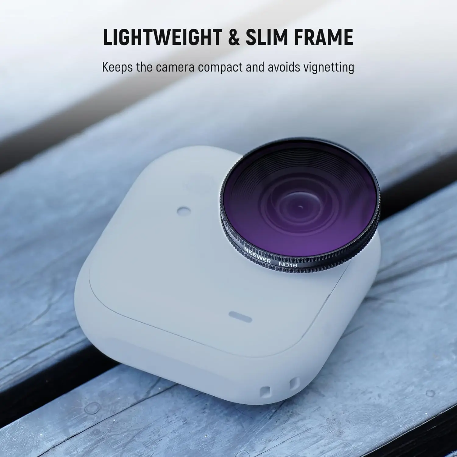 NEEWER ND Filter Set HD Optisches Glas Slim Frame Action Kamera Zubehör für Insta360 GO Ultra (CPL/ND8/ND16/ND32) – Detail 7
