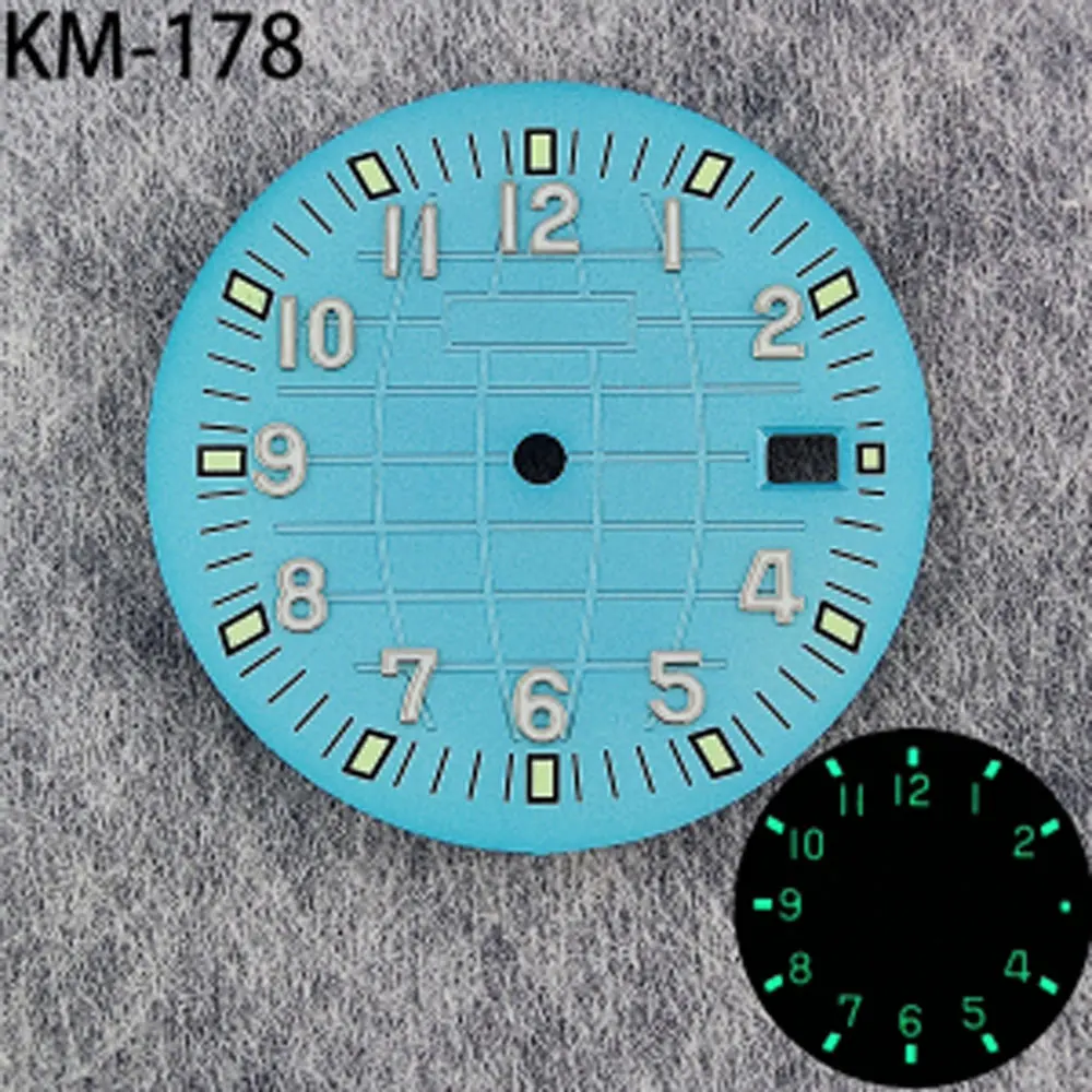 32mmC3 Green Glow in the dark watch dial suitable for NH35 automatic mechanical movement watch accessories custom logo