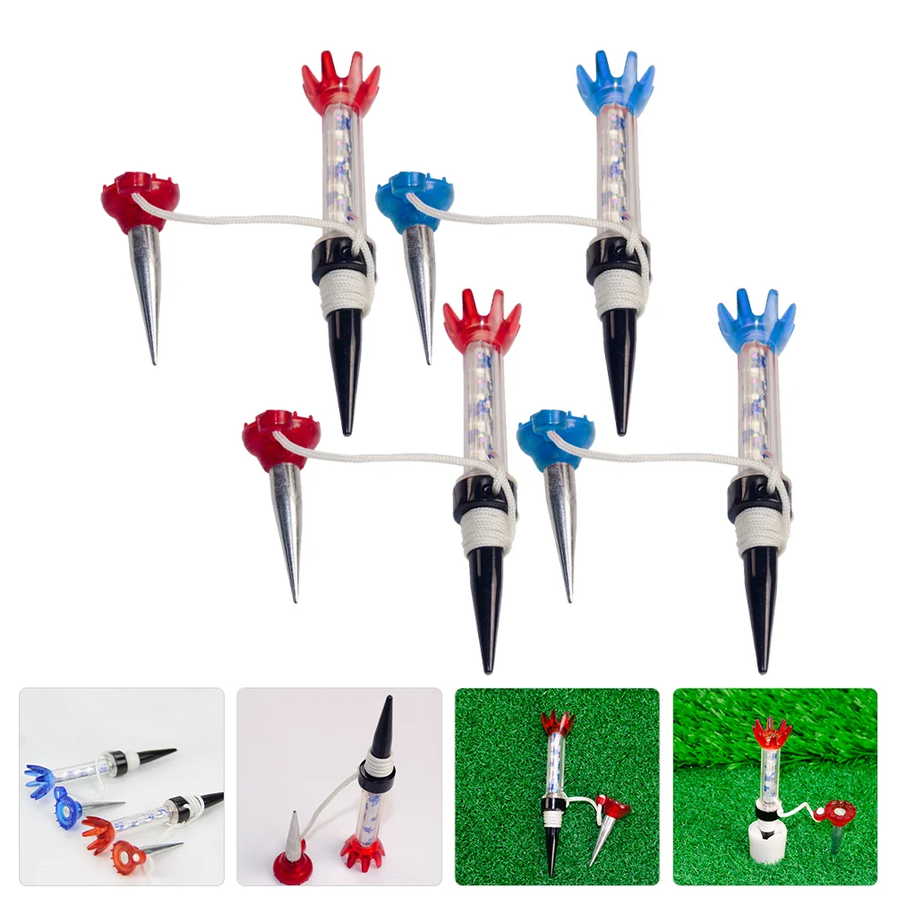 4 Pcs Golf Tee Tack Fixer Magnet Ball Course Supplies Accessories Golfs Holders Golf Balls Golfing Practice Tees Flexible