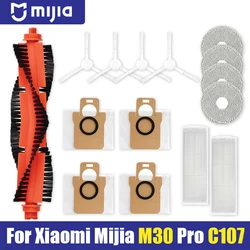 Accesorios para Xiaomi Mijia M30 Pro C107, rodillo de repuesto, cepillo lateral principal, filtro Hepa, mopa, paño, bolsa de polvo, piezas de repuesto