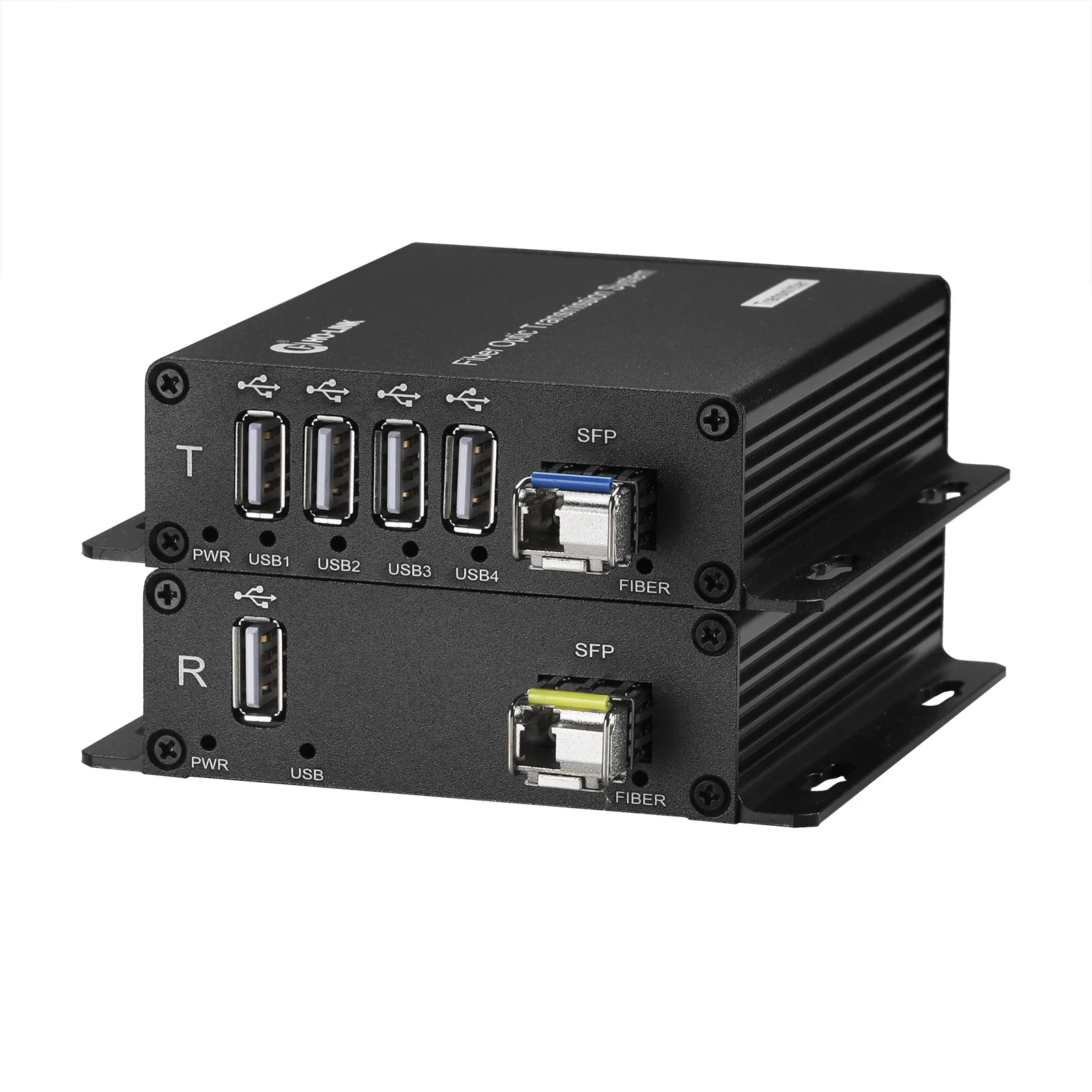 4 puertos USB 2.0. Receptor transmisor convertidor de fibra óptica LC 1,0 10 KM