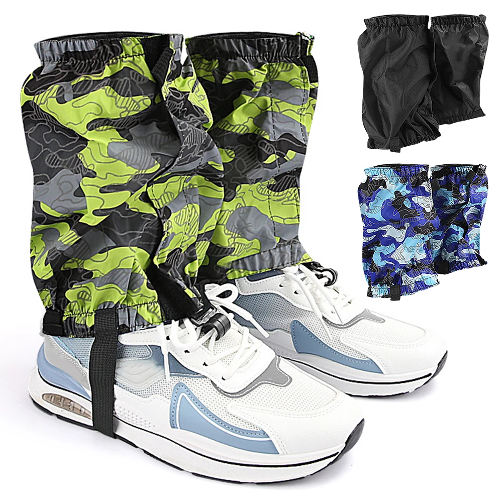 للجنسين في الهواء الطلق غطاء للقدم الثلوج مقاوم للماء يغطي الرجل الجراميق التمهيد غطاء الحذاء للمشي في الهواء الطلق المشي تسلق الصيد #1