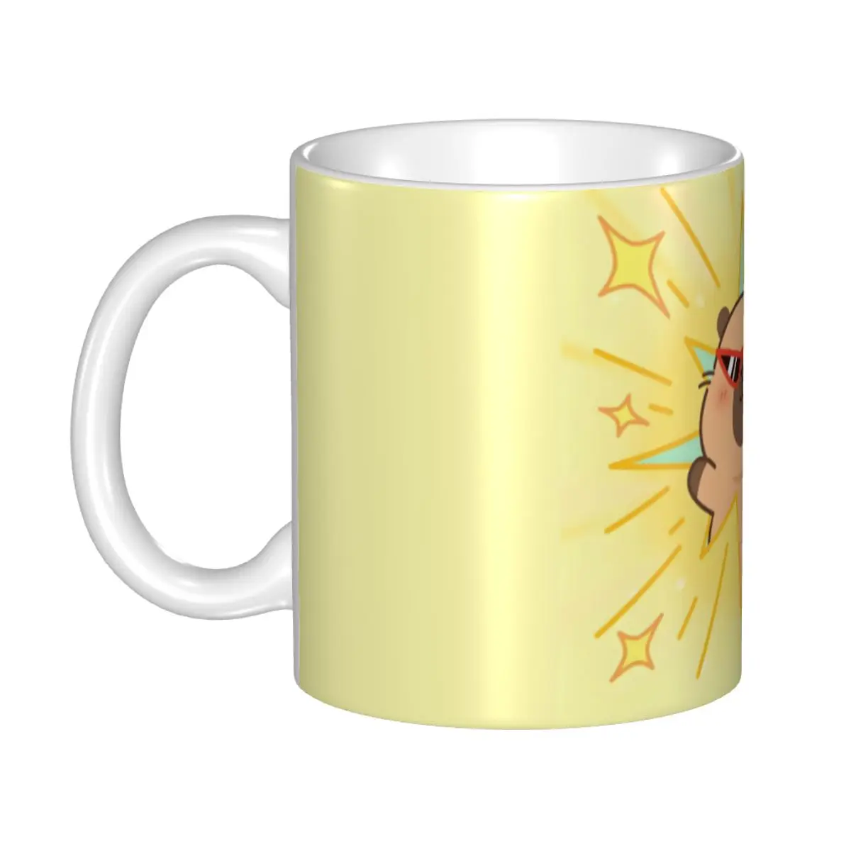 Tazas divertidas personalizadas de capibara, taza de café de té de la leche de cerámica DIY