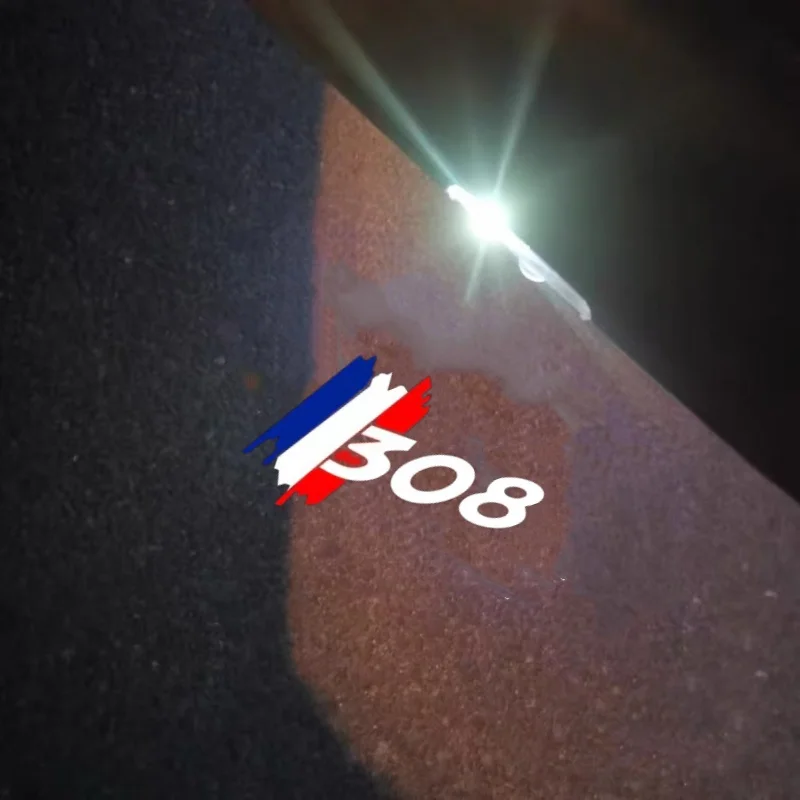 عالية الجودة Led باب السيارة ترحيب ضوء جهاز عرض ليزر شعار شبح الظل مصباح لبيجو RCZ 308 2011-2013 3008 سيارة الديكور #1