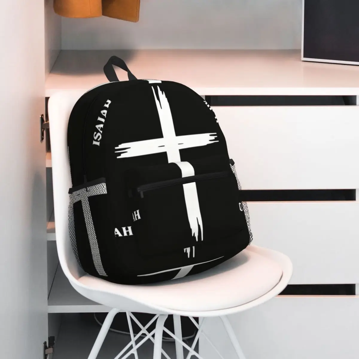 Christian Strength In Jesus Bible Verse Backpack Daypack Large Capacity Kids BookBag School Bag Shoulder Bags for Men Women
