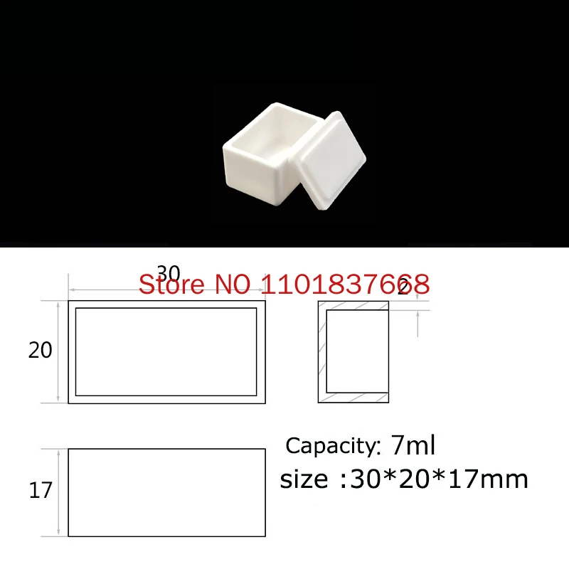 Aluminum oxide combustion boat square corundum crucible boat experiment high temperature resist with coverance of ash dish