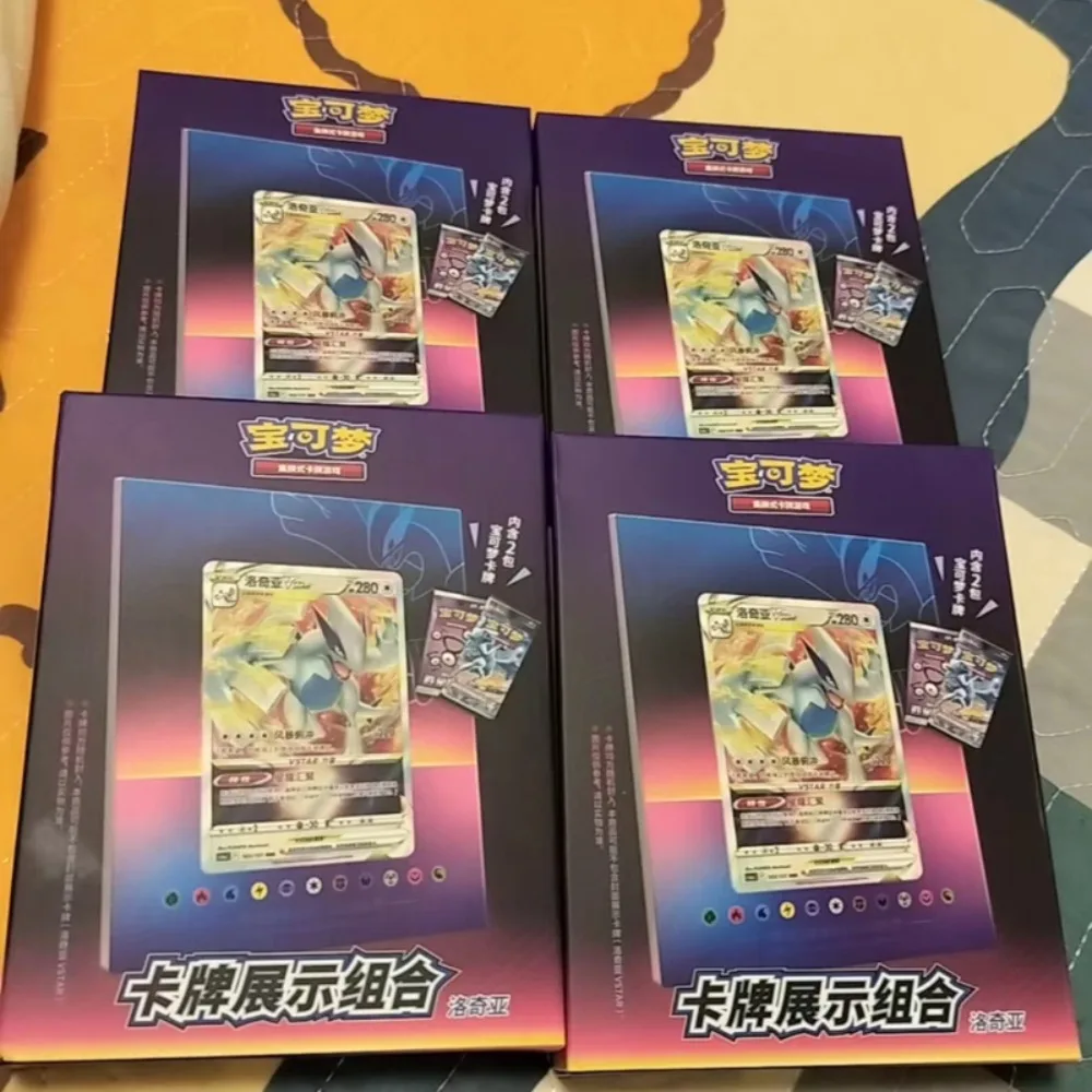 100% Original Pokemon Giratina Lugia carte affichage boîte-cadeau PTCG commerce simplifié chinois cartes de combat à collectionner jouet cadeaux