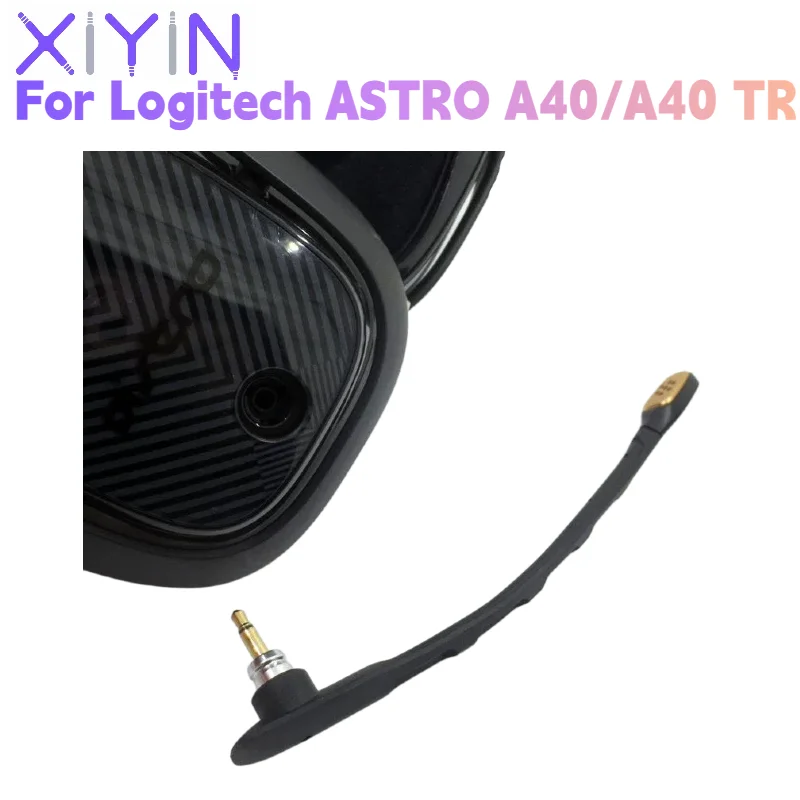 Replacement Earphone accessories Omnidirectional Hifi Microphone Compatible for Logitech Astro A40/A40 TR Headset Bendable Mic