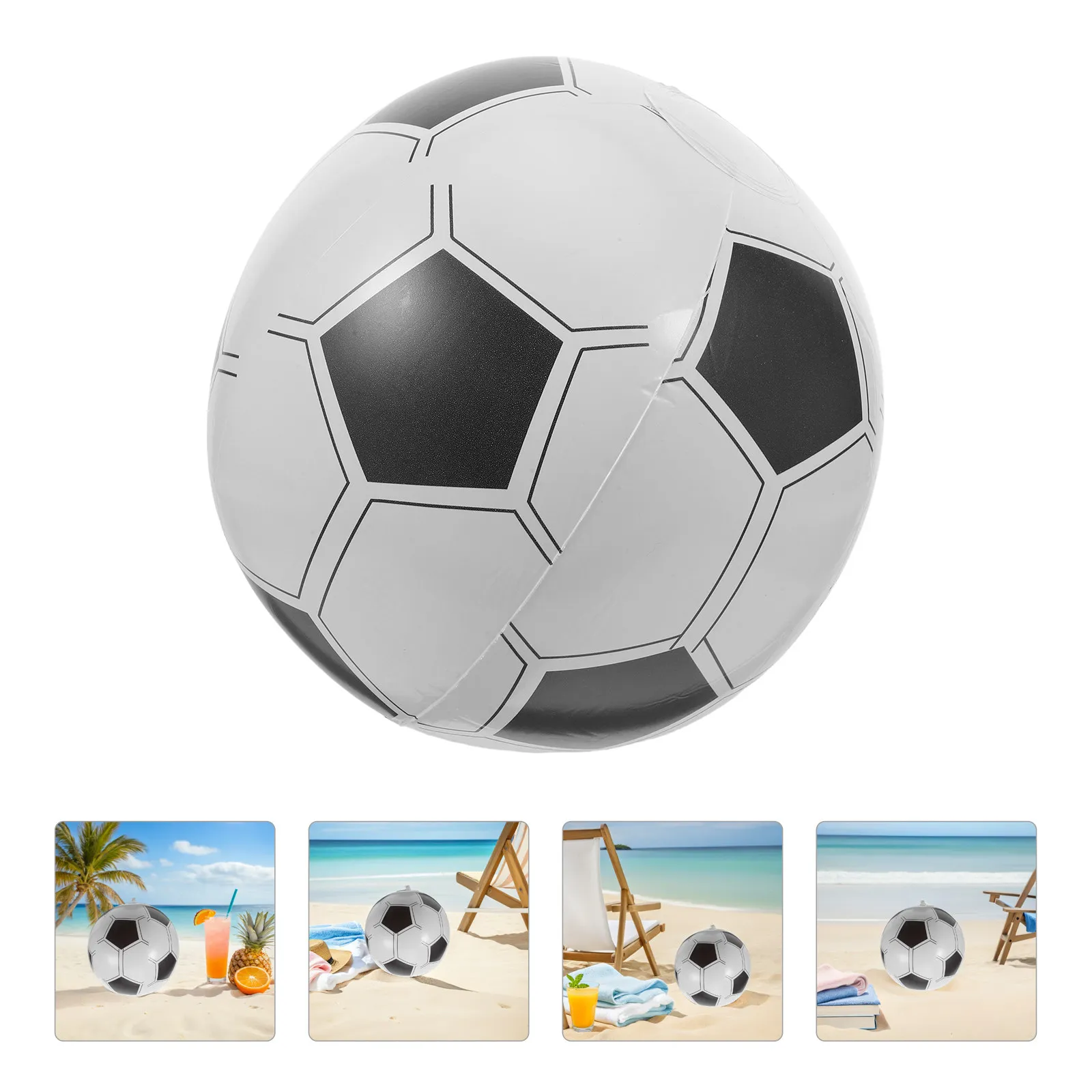 

6Pcs Inflatable Soccer Balls Small Blow Up Football for Outdoor Beach Fun Soft Play Balls Party Favors Mini Sports Games