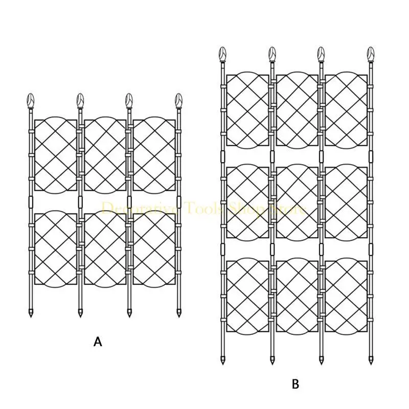 

Qx2e Garden Trellis для подъема растений с ржаватыми железными виноградными виноградными овощами Vining Flower