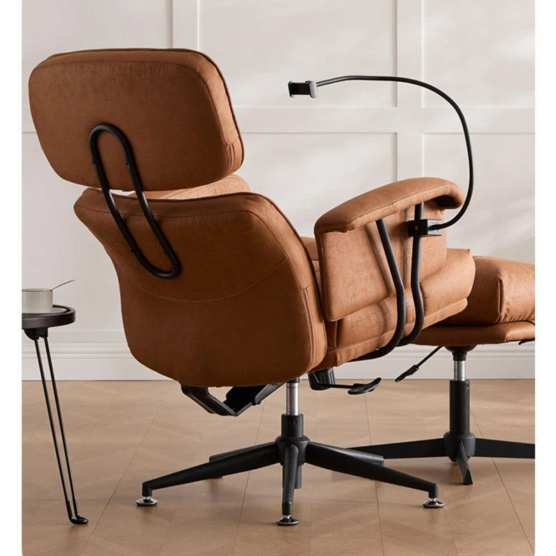 Boss Chair Eames Recliner Single Sofa Italian Style Leisure Chair Genuine Leather Minimalist Computer Office Chair