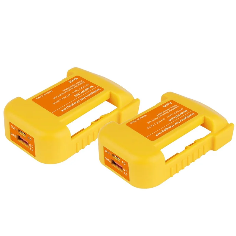 

2 шт., USB-адаптер для быстрой зарядки Dewalt, 20 в