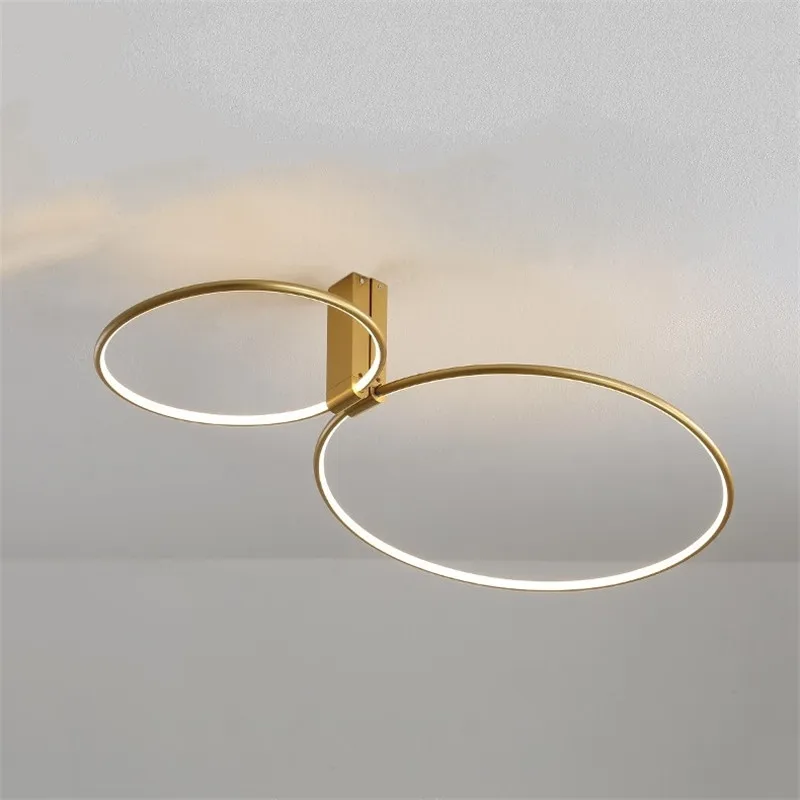 

Nordic Ceiling Light Circular Led Lights for Bedroom Lighting Creative Round Light Fixtures for Celling Lamp 360 Degree Rotation