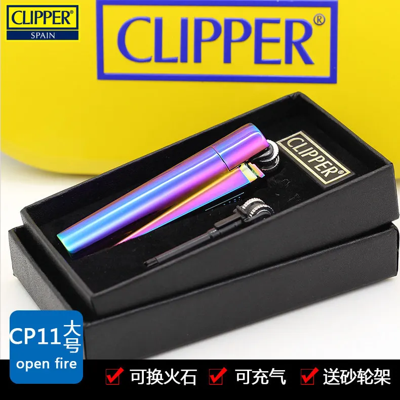 Spanish Clipper Clipper CMP11 Large Matte Creative Metal Gift Box Grinding Wheel Lighter Wholesale Gadgets for Men Lighter