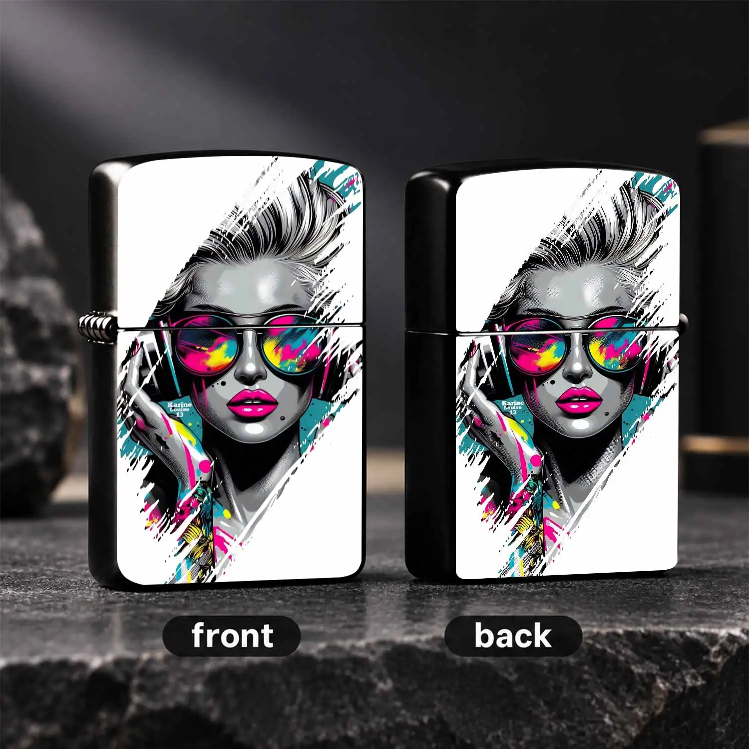 Vintage Pop Art Stylish Lady Pattern Lighter, Vibrant Trendy Decorative Accessory, Portable Reliable Ignition Tool For Daily Outdoor Travel, Ideal Creative Thoughtful Gift For Friends And Collectors, Fits All Scenarios For Daily Usage Inter