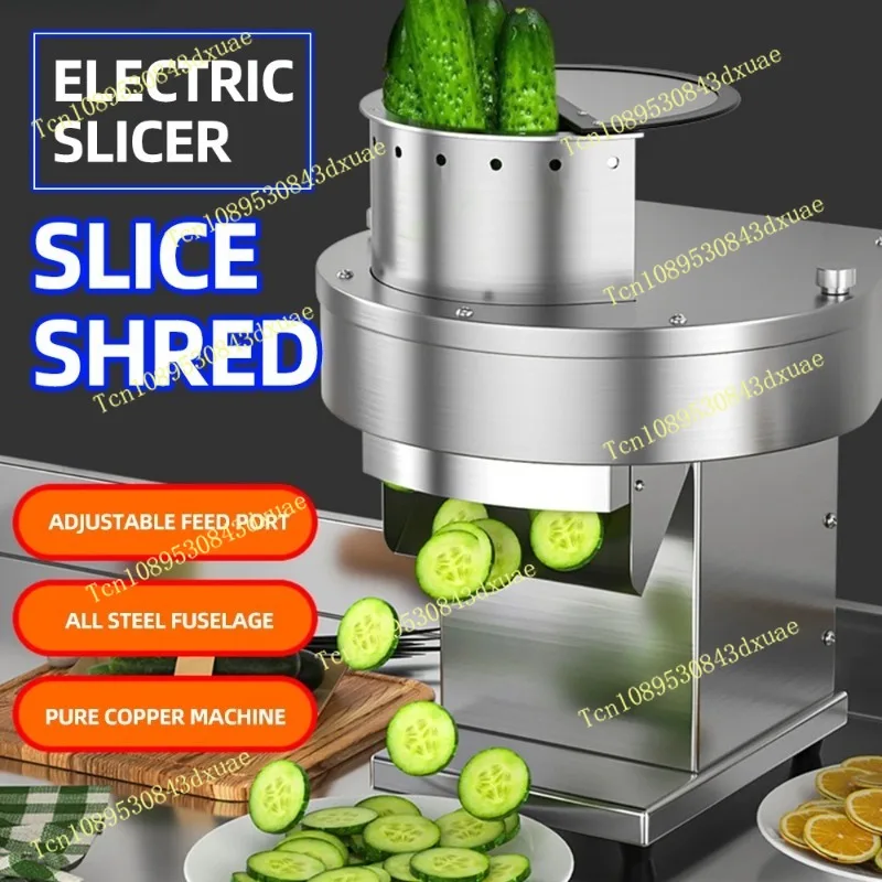 Commercial Electric Vegetable Slicer Fruit Cutting Shredding Machine Multi-function Kitchen Food Processing Machine