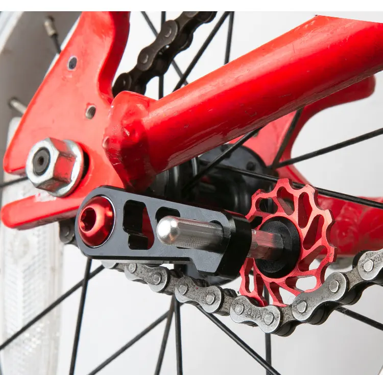 Für Singlespeed-Spannrolle, Fahrradkette, Aluminiumlegierungs-Führungsrolle, Kettenblattspreizer, Hinteres Schaltwerk, Reißverschluss – Detail 3