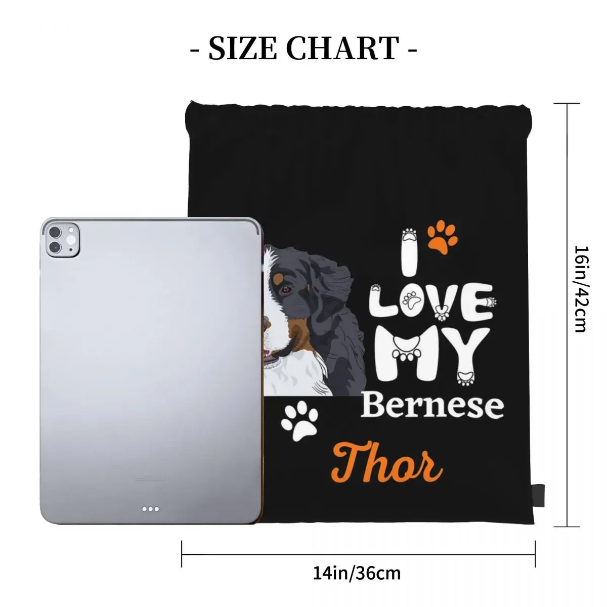 Bernese Mountain Dog Essential Backpacks Portable Drawstring Bags Drawstring Bundle Pocket Sports Bag BookBag Man Woman Students