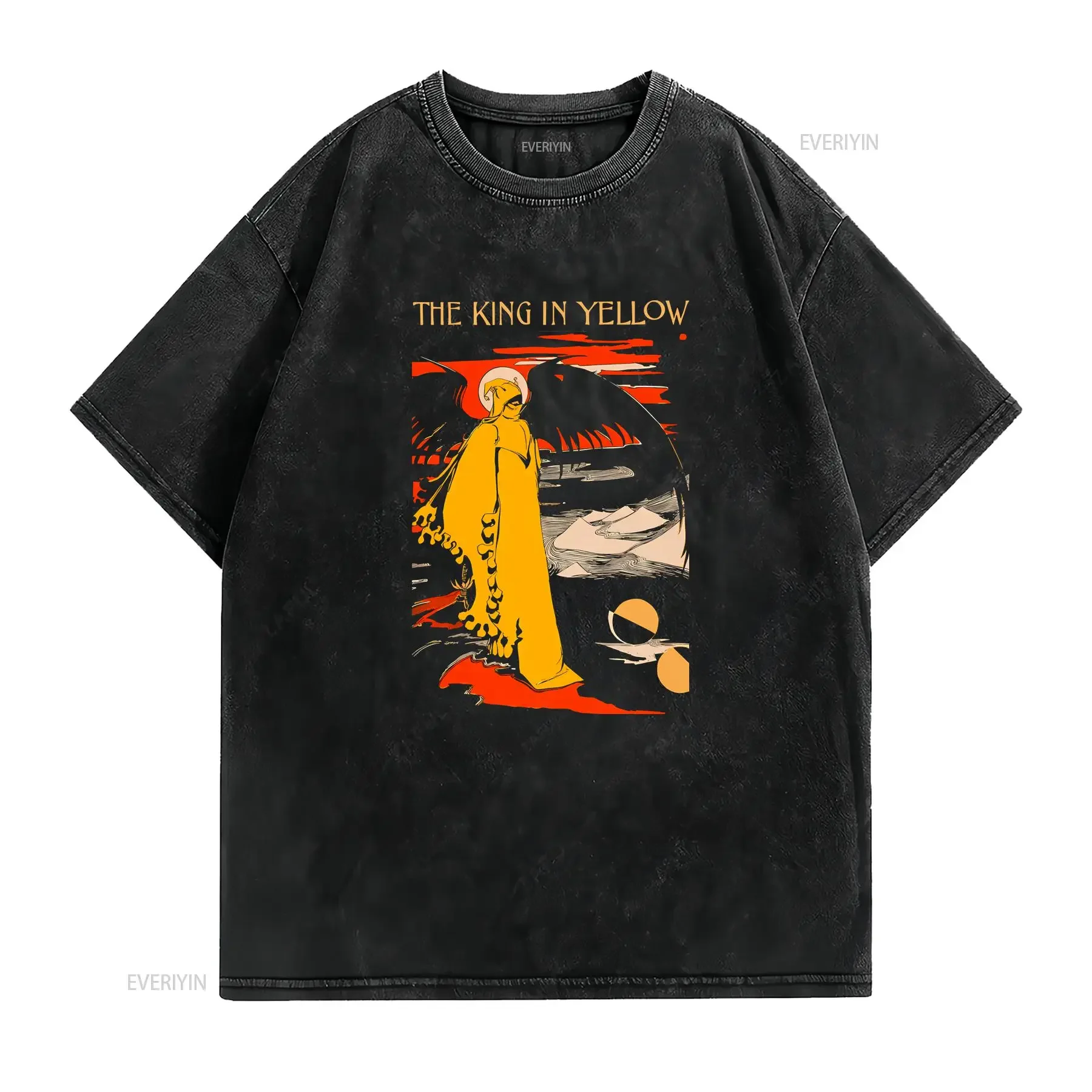 The King In Yellow I Robert W Chambers T Shirt Classic Horror Literature Gothic Novel Lovecraft Jersey  vintage Washed