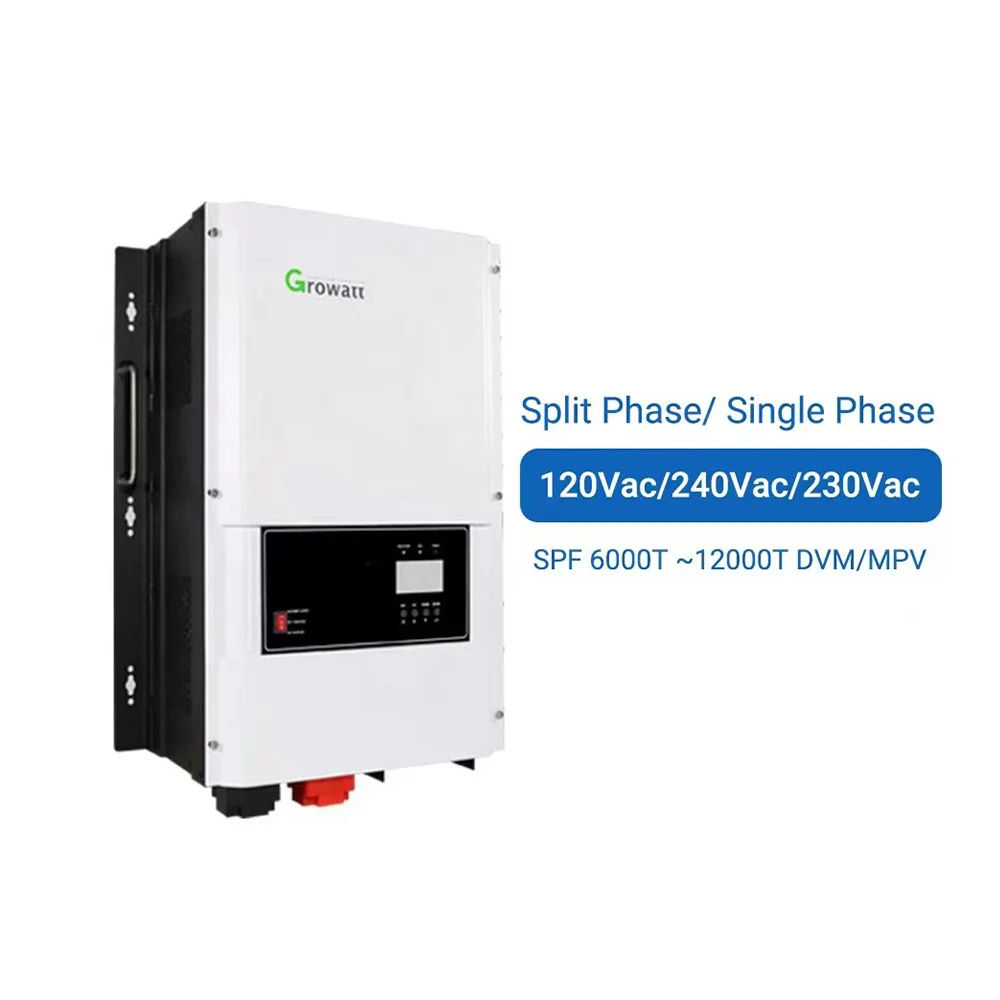 그로와트 스플릿 페이즈 하이브리드 오프 그리드 인버터 120/240V 48VDC 6kw 8kw 10kw 12kw 18kw SPF 4000-12000T 태양광 인버터 가격
