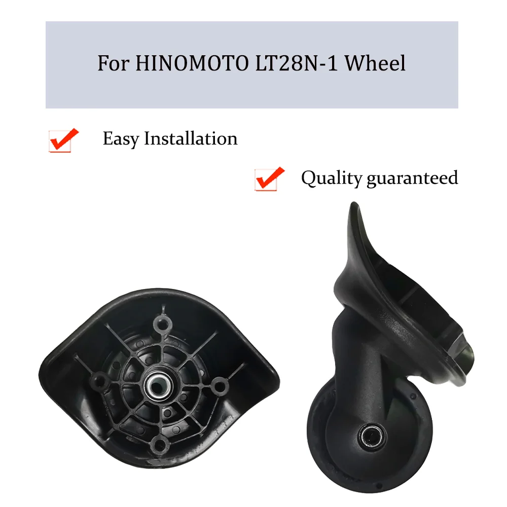 

For HINOMOTO LT28N-1 Black Luggage Wheel Trolley Case Wheel Pulley Sliding Casters Universal Wheel Slient Wear-resistant Repair