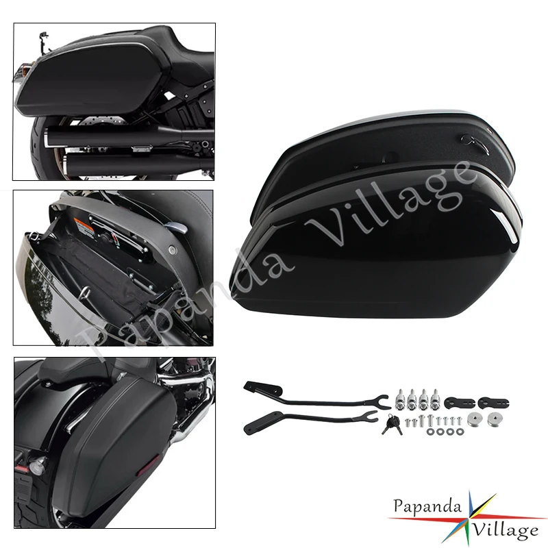 

Пара боковых кофров из ABS-пластика для мотоциклов, жесткий крепежный комплект для Harley Low Rider S FXLRS 2020-2024, El Diablo FXRST 2022