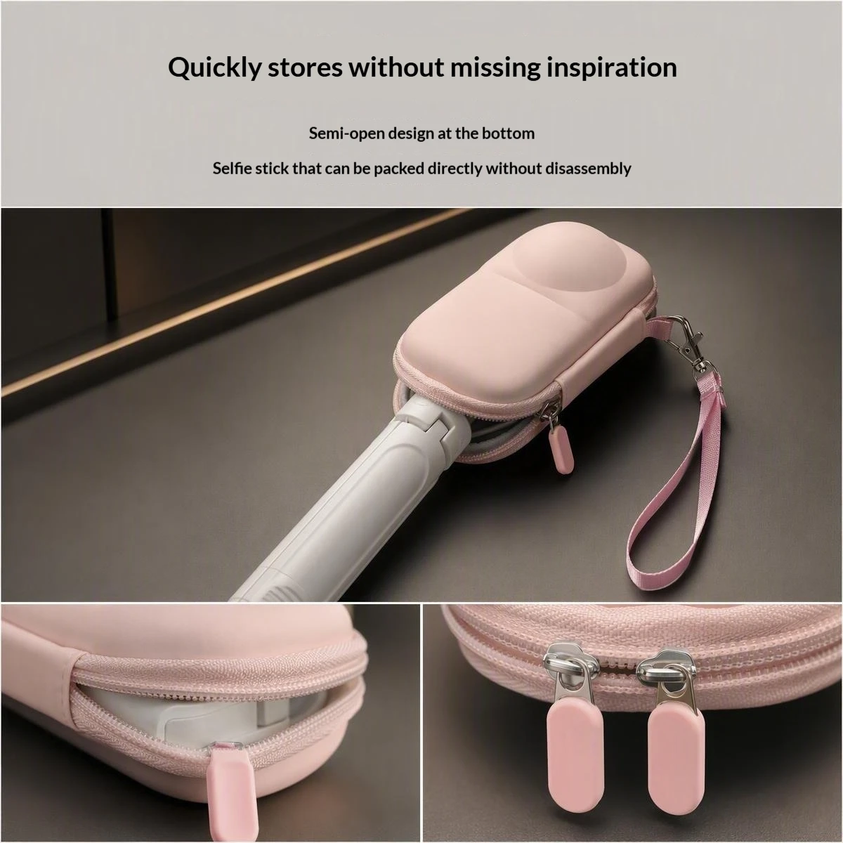 Mini Bag for Insta360 X6 with Wrist Sling/Original Lens Cap Full Protection Hard Shell Case Portable Handbag Accessories Kit