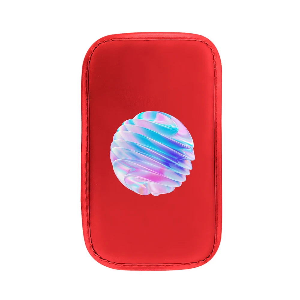 Acidic Wind Design Sphere Colored Leather Laser Printed Car Armrest Seat Box Protective Cover Suitable For Most Cars