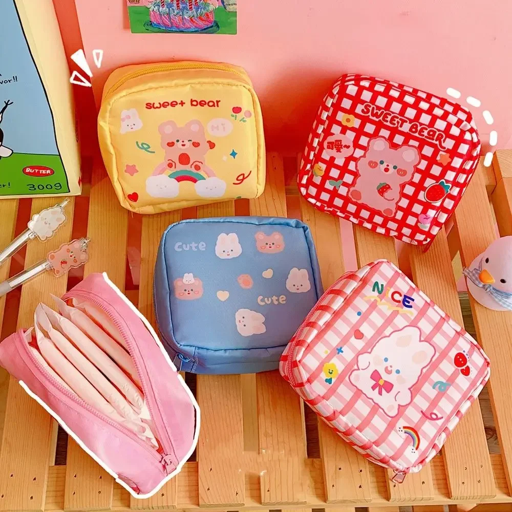 Women Tampon Storage Bag Sanitary Pad Pouch Women Napkin Towel Cosmetic Bags Organizer Tampon Holder Organizer