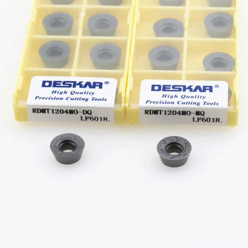 

10pcs Deskar Rpmt1204mo-tt Rpmt1204moe-js Rdmt1204mo-mq Rdmw1204mot-pm Lf6018 Lf6028 Milling Inserts Lathe Cutter Blades