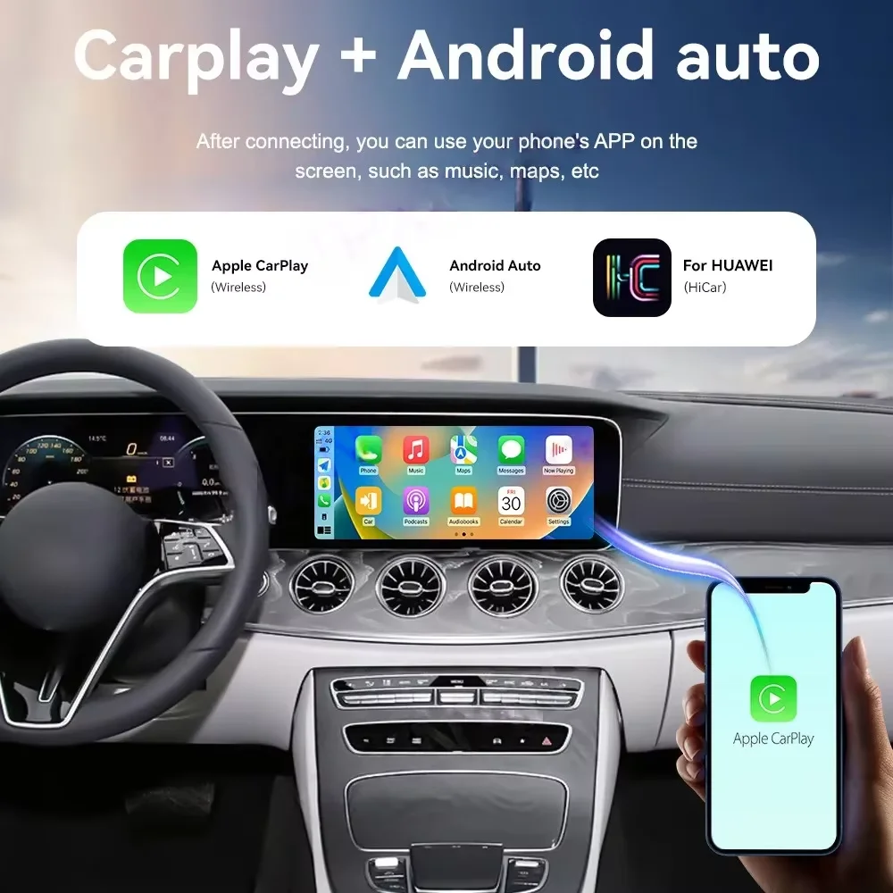 Dual screen Car Radio For Benz CLS W257 2018 2019-2025 Android 13 Multimedia Auto Motive Stereos Video Player GPS Navi Carplay
