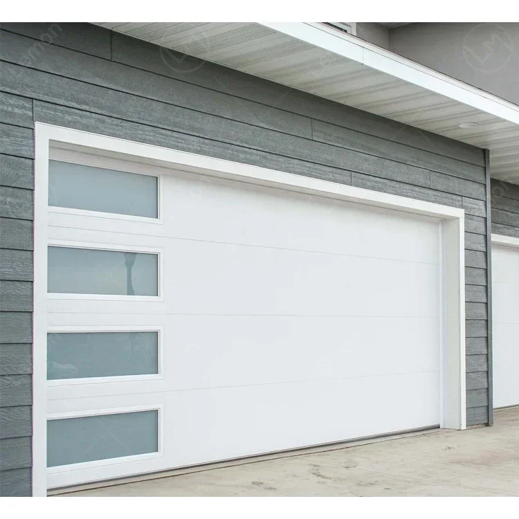 HOT SALE Modern Electric Automatic Black Commercial Full View Sectional Aluminum Glass Overhead Garage Door