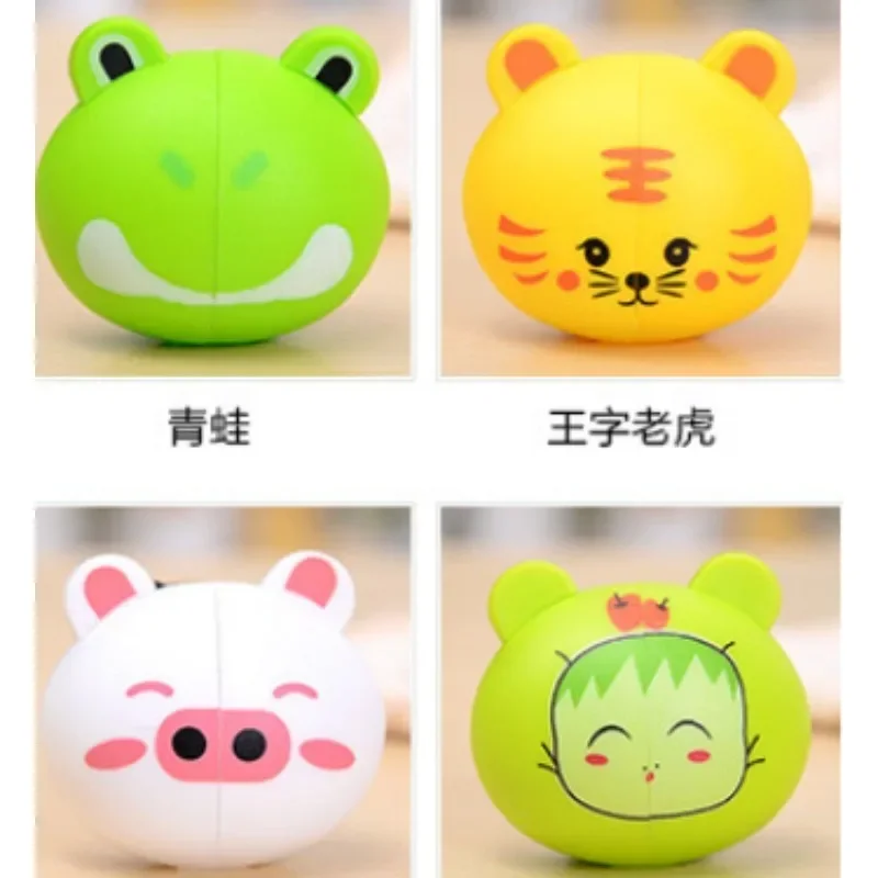 Cute Various Cartoon Animal Head Toothbrush Holders With Wall Suction Cups Creative Toothbrush Holders Punch Free Storage Rack