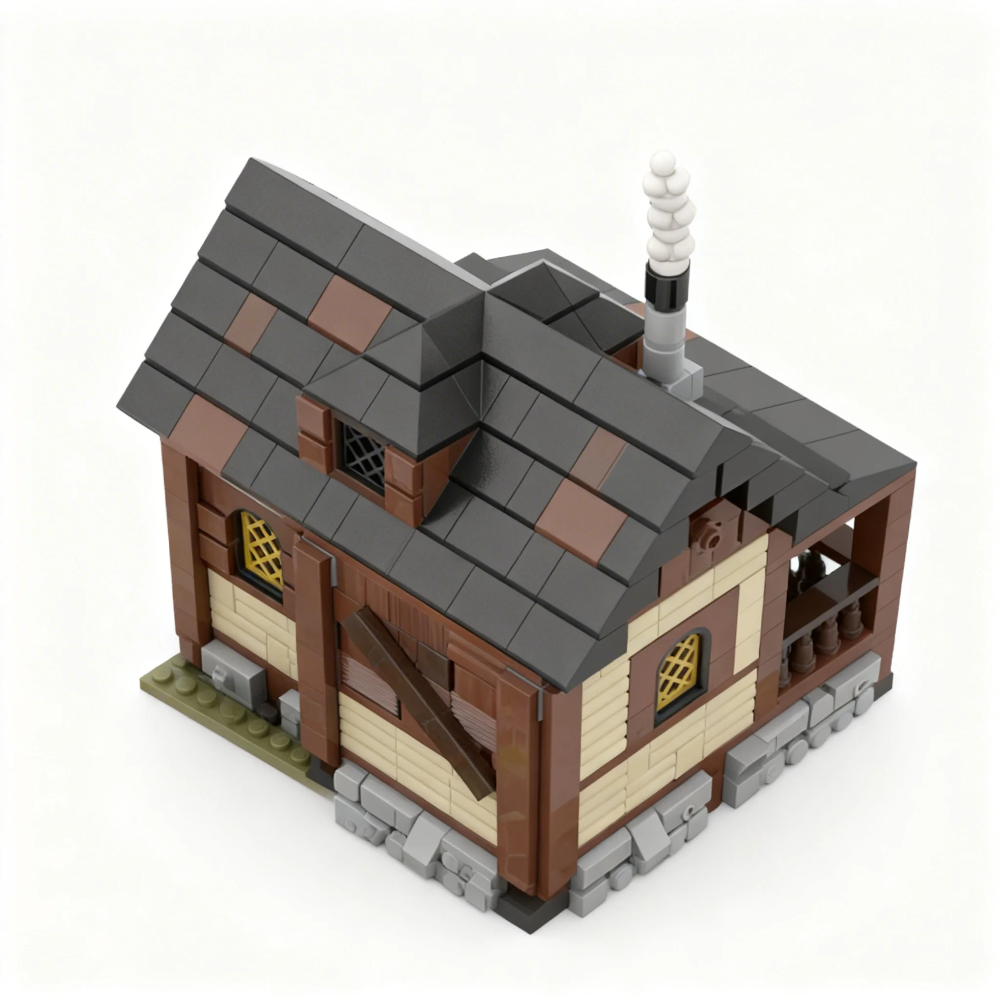1043pcs MOC Castle Medieval Peasant`s House & Farm Model Building Blocks Toys Architecture Christmas Gift DIY Display Birthday