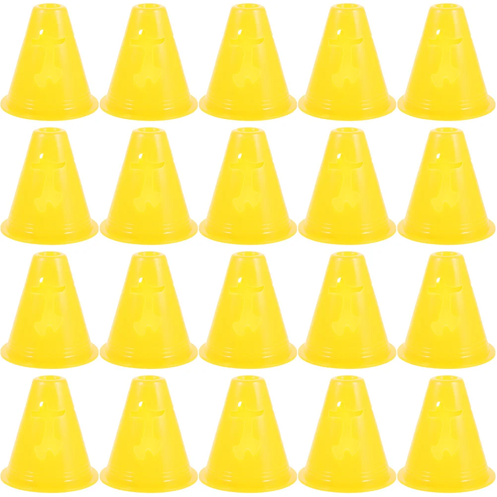 

20 Pcs 8cm Red Soccer Cones Sports Markers for Agility Training Football Obstacles Roller Skating PE Material