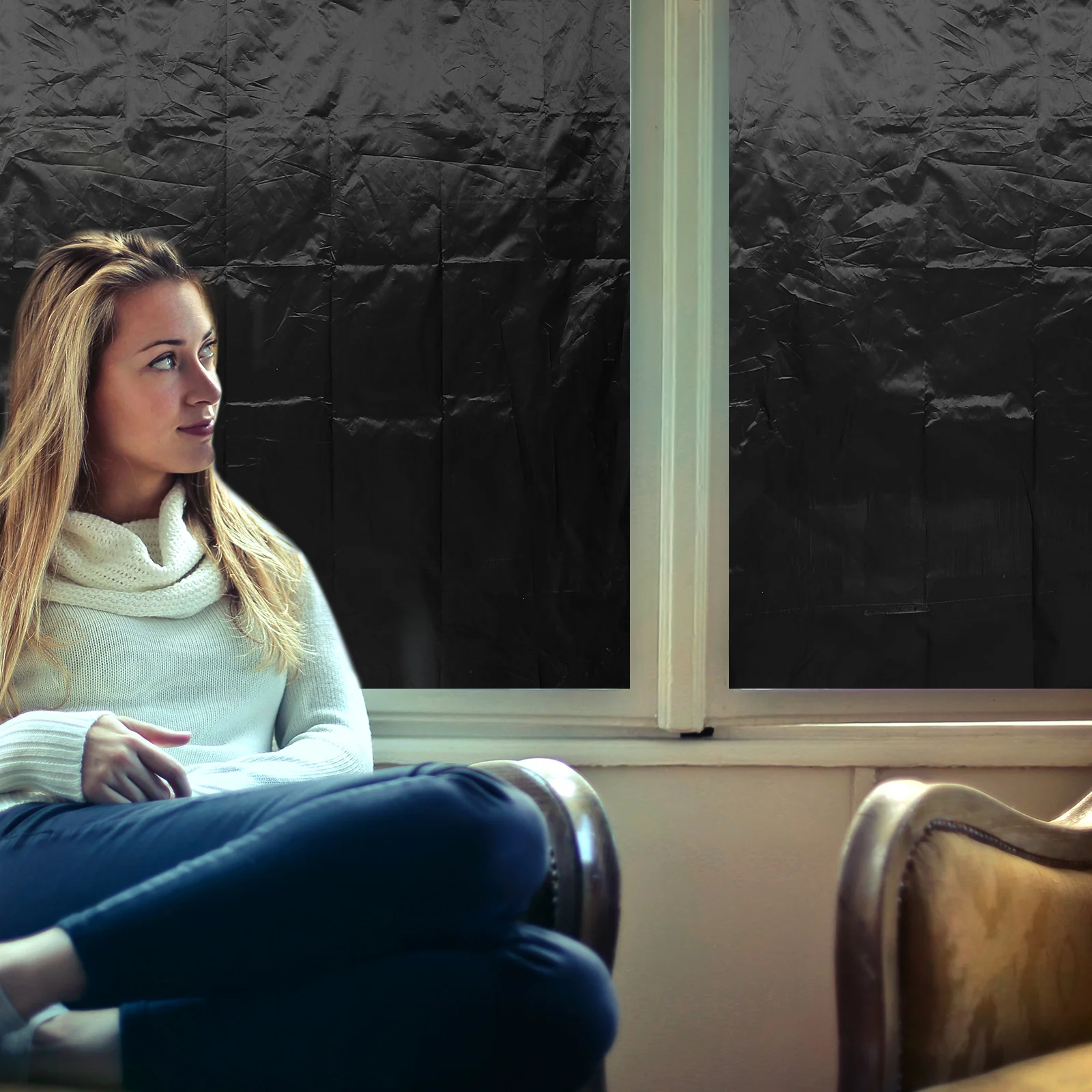 

1Set Blackout Shades Window Cover Portable Room Darkening Curtains DIY Cuttable Block Light for Home Office Travel