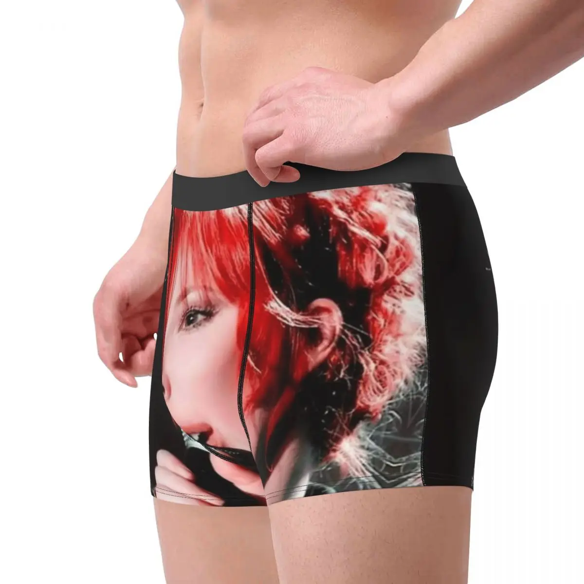 Beautiful Mylene Farmer Boxer Shorts For Men 3D Printed French Singer Underwear Panties Briefs Breathable Underpants