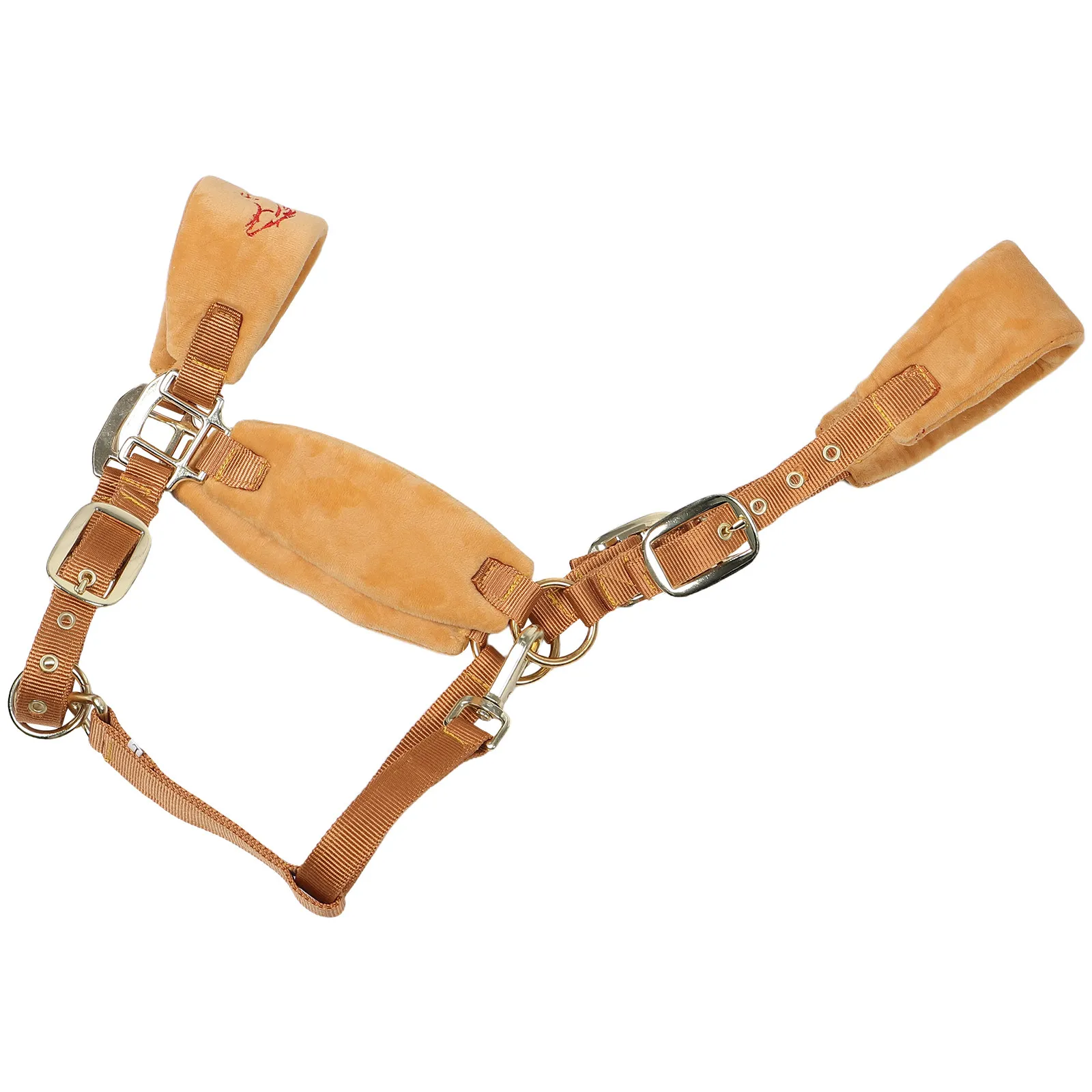 

Adjustable Horse Halter and Rope Breakaway Padded Headstall Equestrian Training Tool Trail Ranch Show Racing Equipment