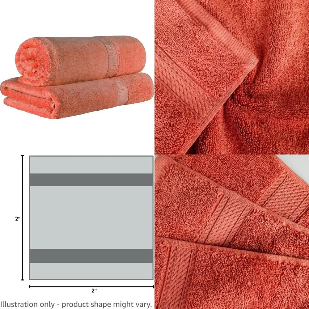 

Простыни для ванной из египетского хлопка премиум-класса 900 GSM — набор из 2 предметов, с высокой впитывающей способностью для использования в ванной и в душе