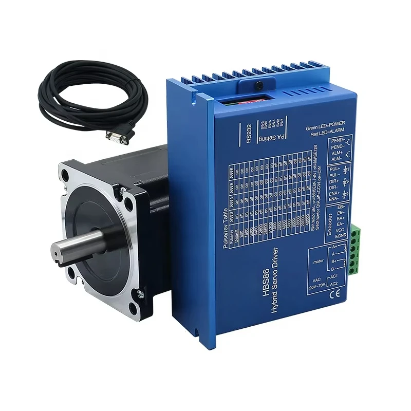 

Гибридный шаговый двигатель Nema 34 с замкнутым контуром 8,5 нм и комплект HBS86 для высокоэффективных операций