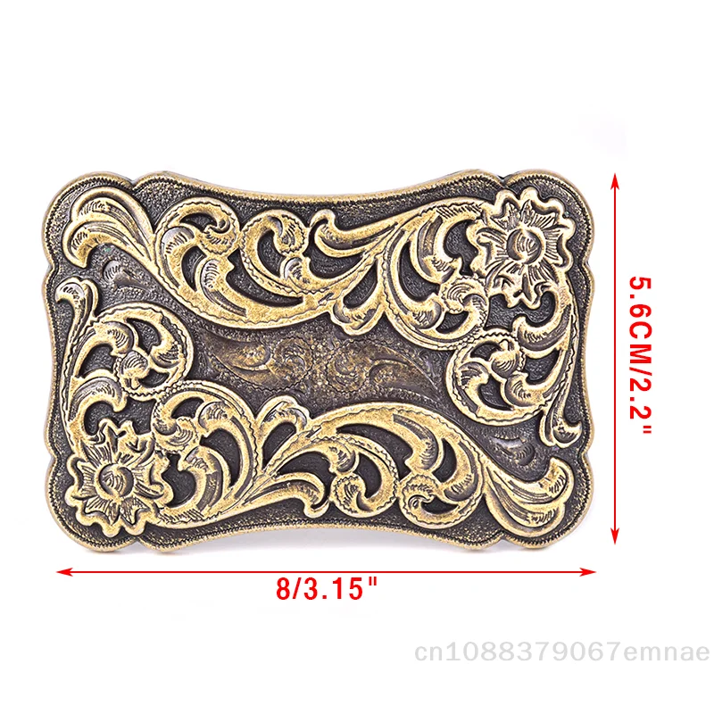 [ZYAS]Retro Square Mens Belt Buckle Cowboy Western Large Metal Alloy Buckles New
