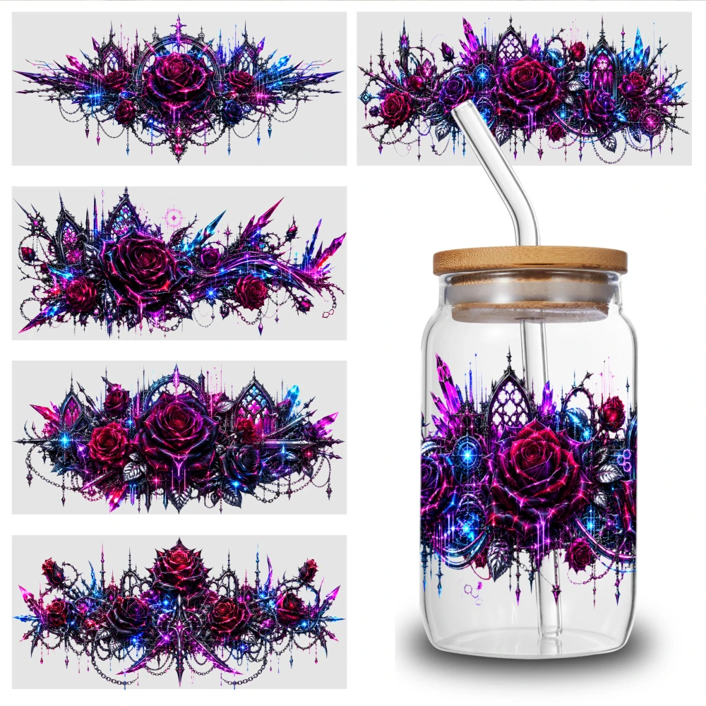 Rdta Tank Glass - 5 Sheets Gothic Rose UV DTF