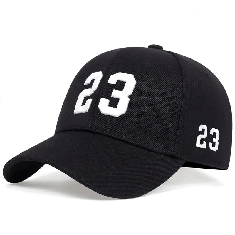 Unisex 23 Number Embroidery Baseball Caps Spring Autumn Outdoor Adjustable Casual Hats Hip Hop Cap Sunscreen Hat