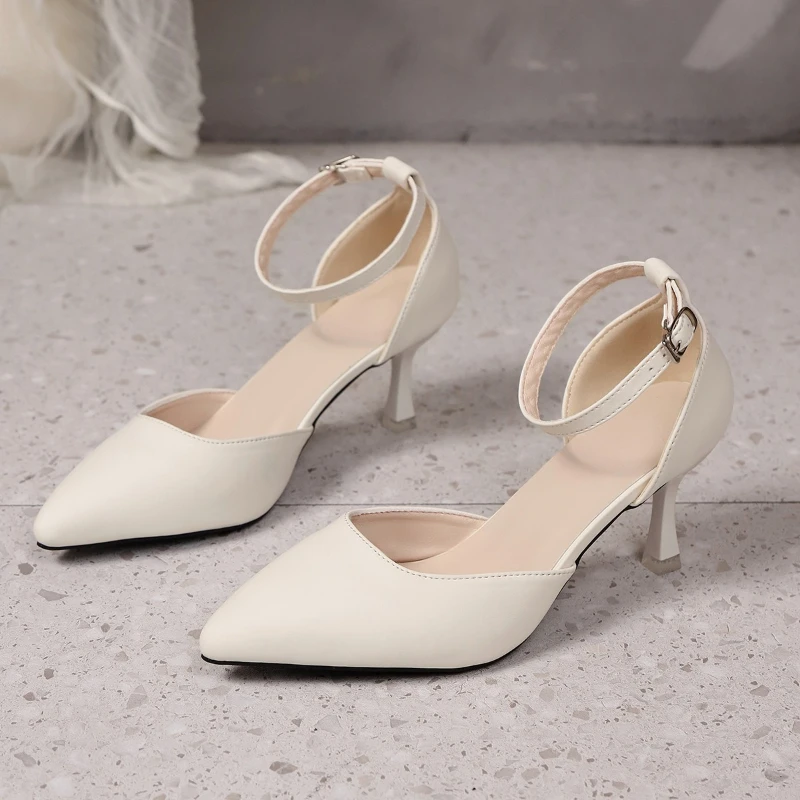 

Новые туфли-лодочки на шпильке с одним ремешком, весна 2026, осенние новинки, с острым носком, на высоком каблуке