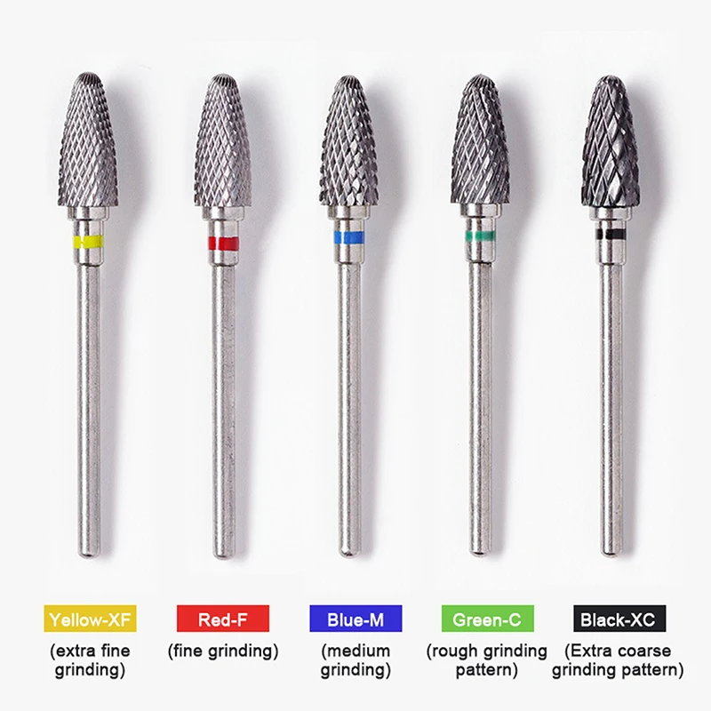 Carbide Tungsten Nail Files Drill Cuticle Polishing Bit Nail Grinding Head Electric Manicure Set For Removing Acrylic Nails Gel