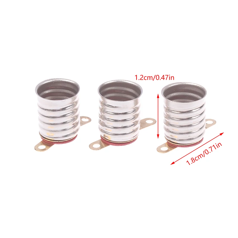 

10Pcs E10 Screw-Type Copper Lamps Base Bulb Small Electric Bead Lamp Holder Home Experiment Circuit Electrical Accessories